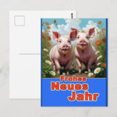 frohes neues jahr ポストカード (正面/裏面)