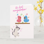 Fröhliche Einladungskarte Du bist eingeladen! mit カード (黄色い花)