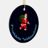 Frohliche Weihnachen – サンタクロース セラミックオーナメント (右)