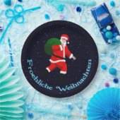 Frohliche Weihnachen – サンタクロース ペーパープレート (パーティー)