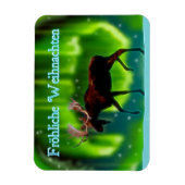 Frohliche Weihnachen – ノーザンライトムース マグネット (縦)