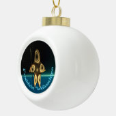 Frohliche Weihnachen – フラクタルイヌイットハンター セラミックボールオーナメント (右)
