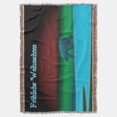 Frohliche Weihnachen – 極光ポーラベア スローブランケット (正面縦)