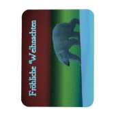 Frohliche Weihnachen – 極光ポーラベア マグネット (縦)