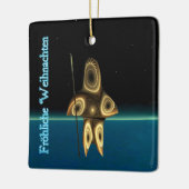 Frohliche Weihnachen - Fractal Inuit Hunter セラミックオーナメント (左)