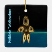 Frohliche Weihnachen - Fractal Inuit Hunter セラミックオーナメント (裏面)