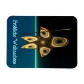 Frohliche Weihnachen - Fractal Inuit Hunter マグネット (横)