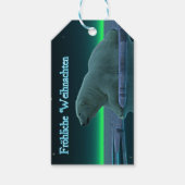 Frohliche Weihnachen - Ice Edge Polar Bear ギフトタグ (正面)