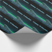 Frohliche Weihnachen - Ice Edge Polar Bear ラッピングペーパー (コーナー)