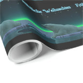 Frohliche Weihnachen - Ice Edge Polar Bear ラッピングペーパー (ロールコーナー)