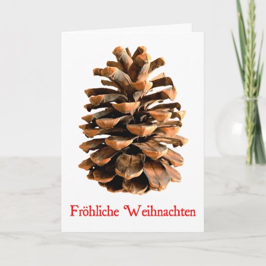 Frohliche Weihnachen - Jerusalem Pine Cone シーズンカード (正面)