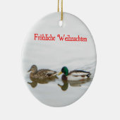 Frohliche Weihnachen - Mallards セラミックオーナメント (右)
