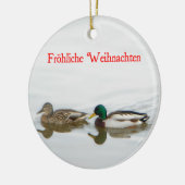 Frohliche Weihnachen - Mallards セラミックオーナメント (左)