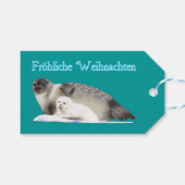 Frohliche Weihnachen - Ringed Seal ギフトタグ (正面(横))