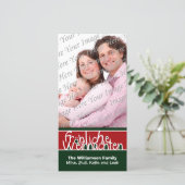 Frohliche Weihnachtenのカスタムな休日の写真カード シーズンカード (スタンド正面)