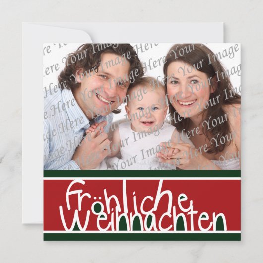 Frohliche Weihnachtenのカスタムな写真の正方形カード シーズンカード (正面)