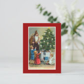 Frohliche Weihnachtenのヴィンテージのクリスマス シーズンポストカード (スタンド正面)