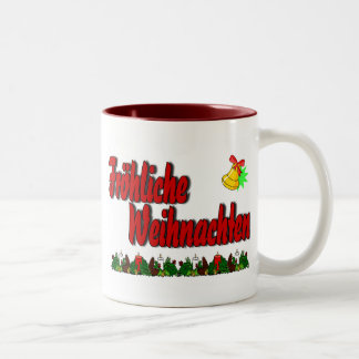 Fröhliche Weihnachten ツートーンマグカップ