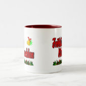 Fröhliche Weihnachten ツートーンマグカップ (中央)