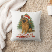 Fröhliche Weihnachten Schäferhund weihnachtshund クッション (ブランケット)