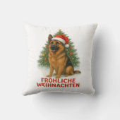 Fröhliche Weihnachten Schäferhund weihnachtshund クッション (裏面)