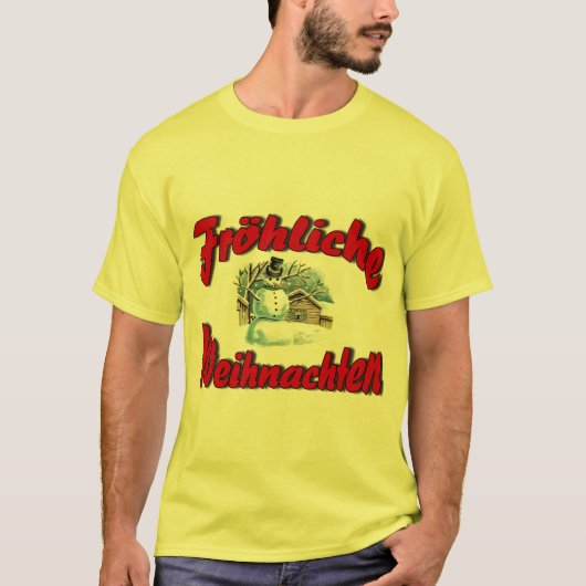 Fröhliche Weihnachten Tシャツ (正面)