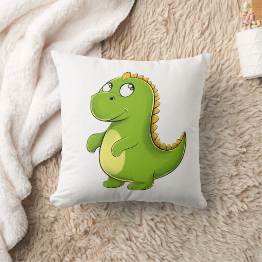 Fröhlicher Grüner Dino クッション (ブランケット)