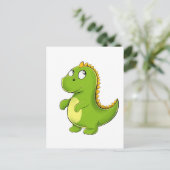 Fröhlicher Grüner Dino ポストカード (スタンド正面)