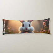 Fröhlicher Osterhase im Zauber des Frühlings ボディピロー (裏面)