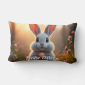 Fröhlicher Osterhase im Zauber des Frühlings ランバークッション (裏面)