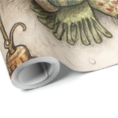 Fröhlicher Schneemann mit Weihnachtskugeln ラッピングペーパー (ロールコーナー)