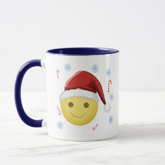 Fröhlicher Weihnachts-Smiley マグカップ