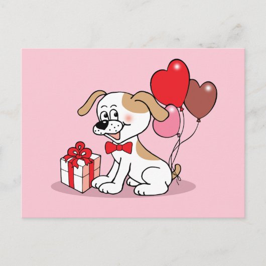 Fröhlicher Welpe ポストカード (正面)