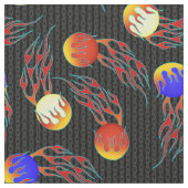 Frolf – 燃えるディスクゴルフ ファブリック (クローズアップ)