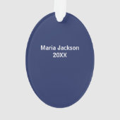 FROMナースクリスマスツリーのカスタマイズ可能な名前 オーナメント (裏面)