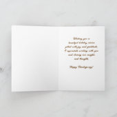 FROM不動産仲介業者から同僚の感謝祭ビジネス カード (内部)