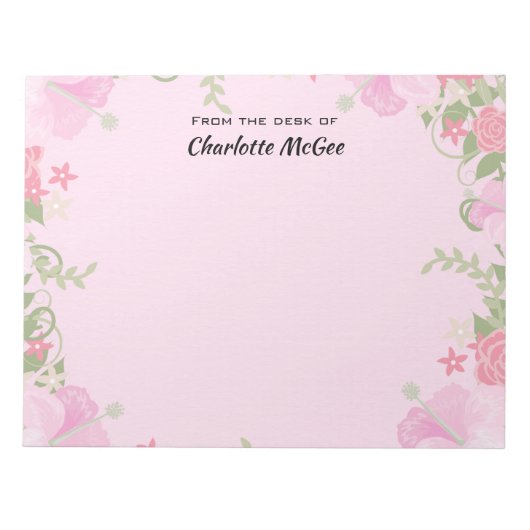 From パーソナライズされた the Desk of Name  ノートパッド (正面)