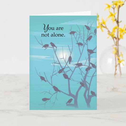 From All of Us End of Life Goodbye Birdsグループ カード (黄色い花)