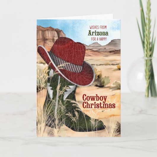 from Arizona Cowboy Christmas Western Boot シーズンカード (正面)