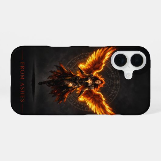 From Ashes Phoenix Angel iPhone 16 Case 16ケース (裏面横)