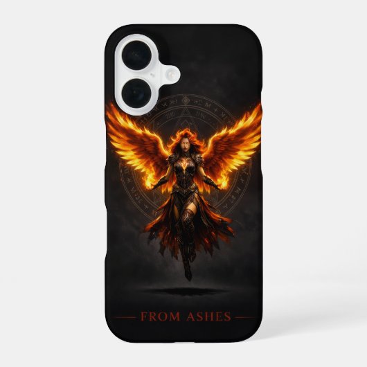 From Ashes Phoenix Angel iPhone 16 Case 16ケース (裏面)