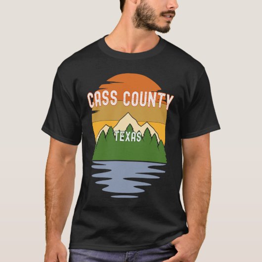 From Cass County Texas Vintage Sunset Tシャツ (正面)