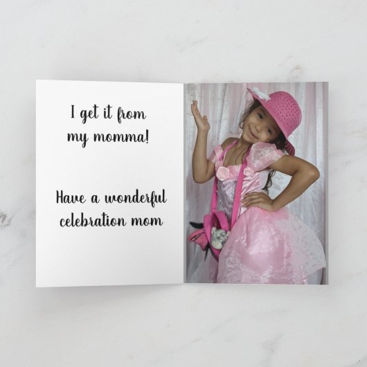 FROM DAUGHTER MOTHERS DAY card カード (内部)