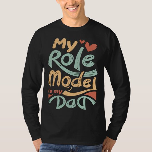From Daughter To Dad  My Role Model Is My Dad  Fat Tシャツ (正面)