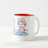 "From Doctor to Nurse – A Gift" ツートーンマグカップ (正面右)