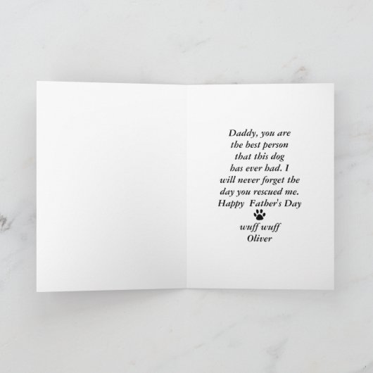 From Dog "Pet" Happy Father's Day Holiday カード (内部)
