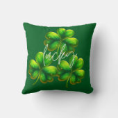 From emerald green to lucky clovers クッション (裏面)