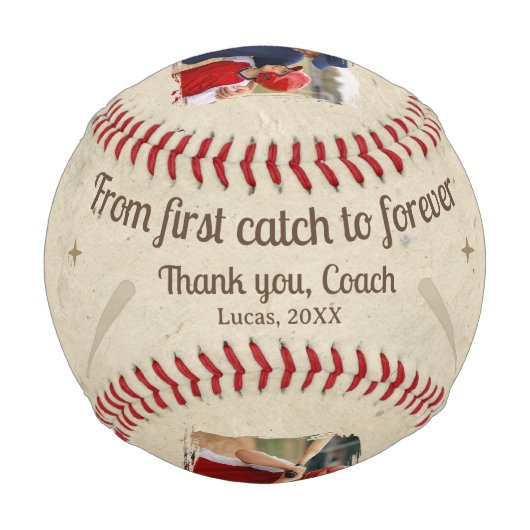 From First Catch to Forever Photo Coach Gift  野球ボール (裏面)