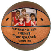 From First Practice to Every Game Thank You Coach  バスケットボール (正面)