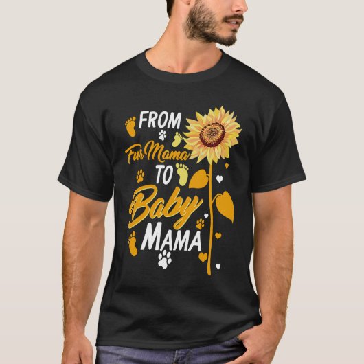 From Fur Mama To Baby New Mom Pregnancy Baby Showe Tシャツ (正面)